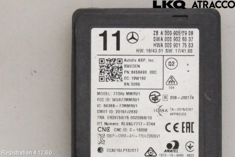 Mercedes-Benz MB E-KLASS (W213) 16-23 Sensor Kollisjonsbeskyttelse
