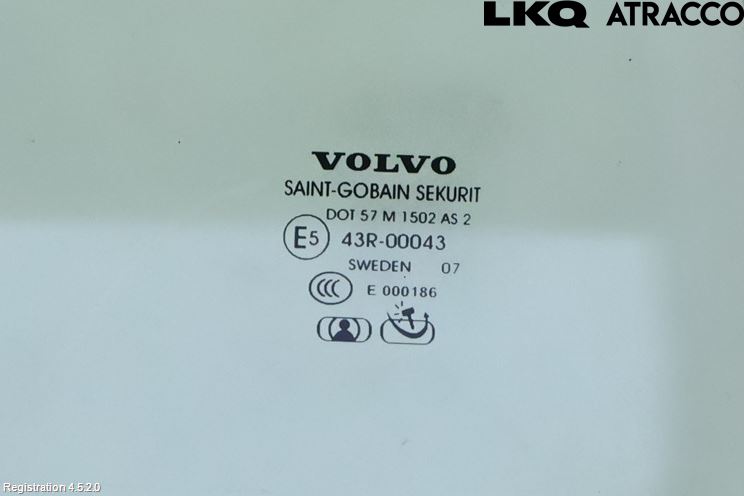 Volvo V70 08-13 Dørrute Bak Høyre 4Dørs
