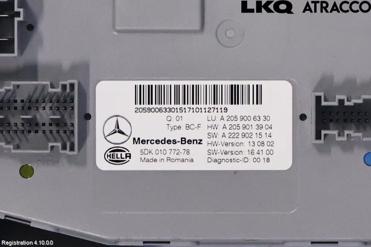 Mercedes-Benz MB C-KLASS (W205) 14-21 Styreenhet Øvrig
