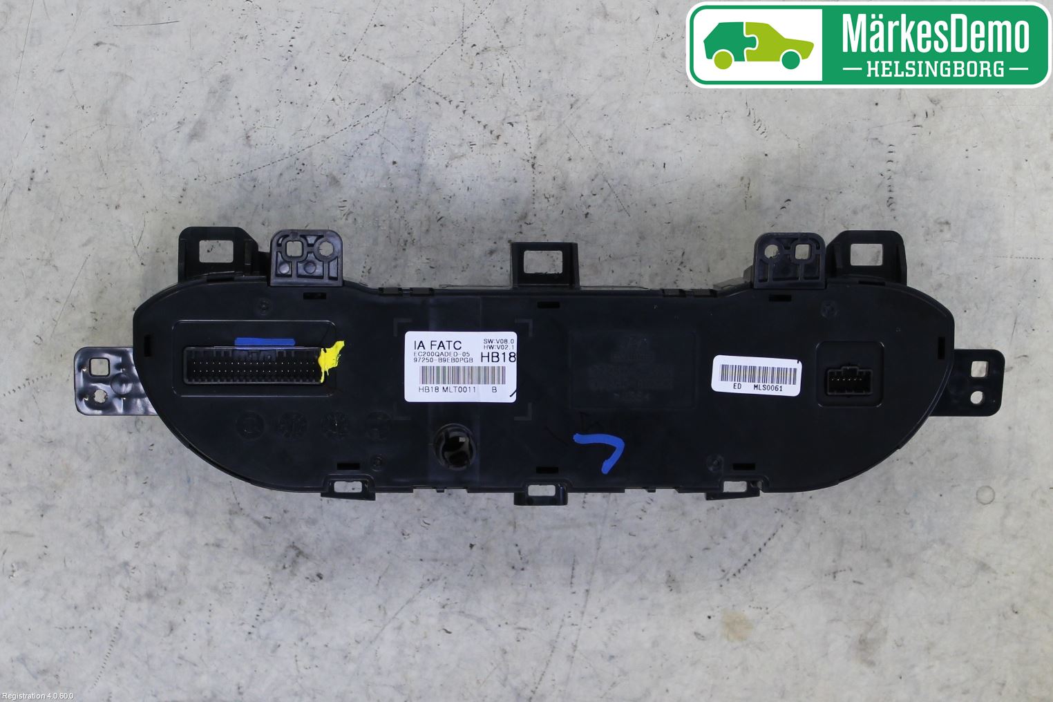 Hyundai i10 BA 17-20 Varme Ac Betjening-Display