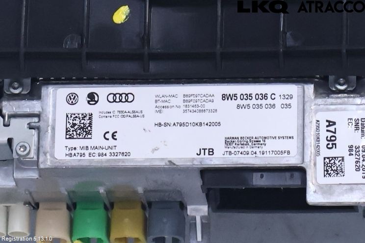 Audi A4 ALLROAD 17- Stereo Radio Med Cd