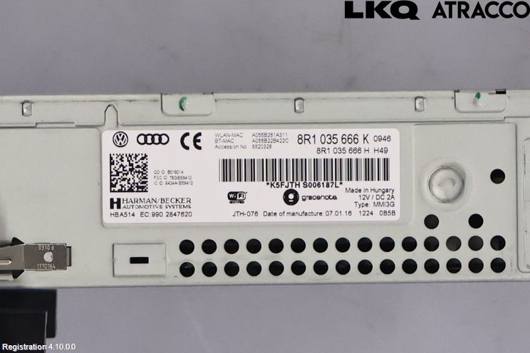 Audi A5 07-16 Stereo Radio Med Cd