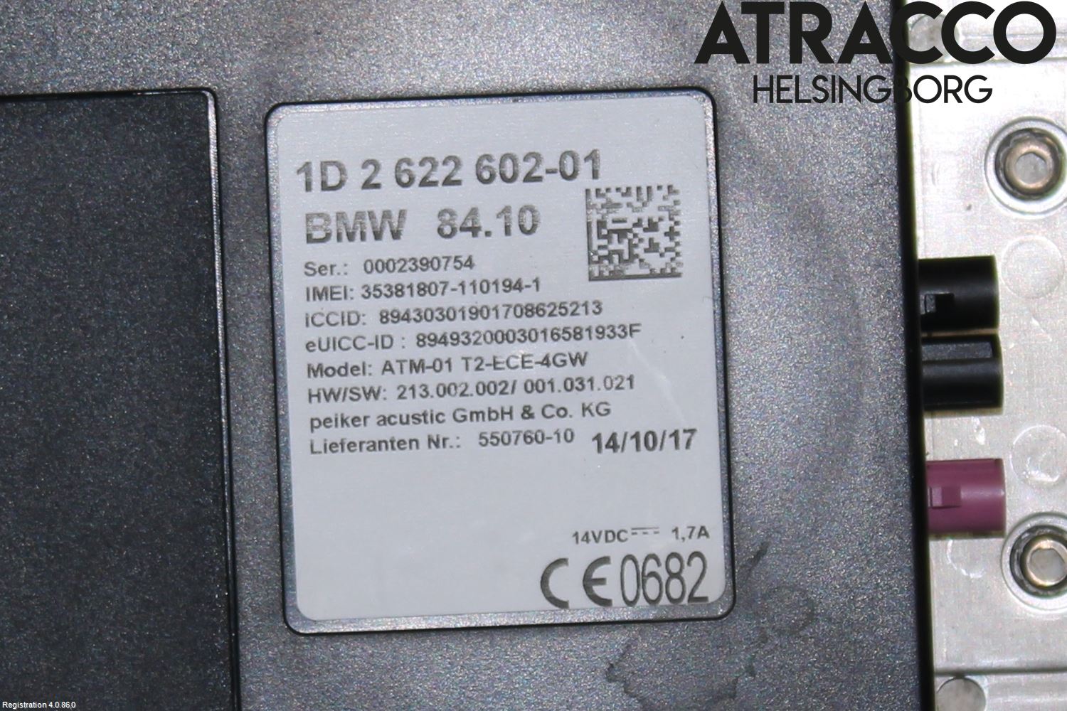 BMW 3 F30/F31/F80 12-19 Styreenhet Øvrig