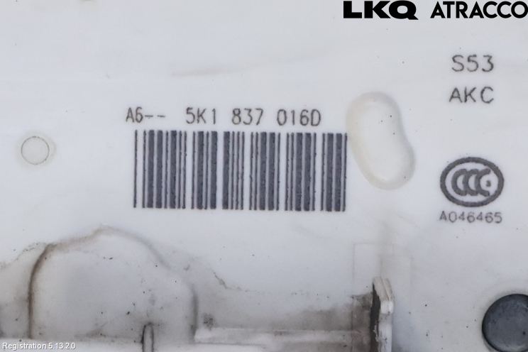 Volkswagen VW GOLF / E-GOLF VII 13-20 Dørlås - Låsekasse