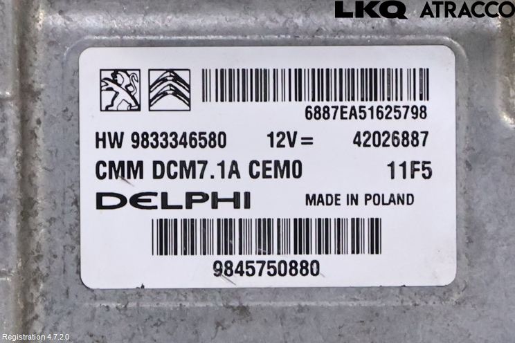 Toyota PROACE II 16- Styreenhet Dieselpumpe