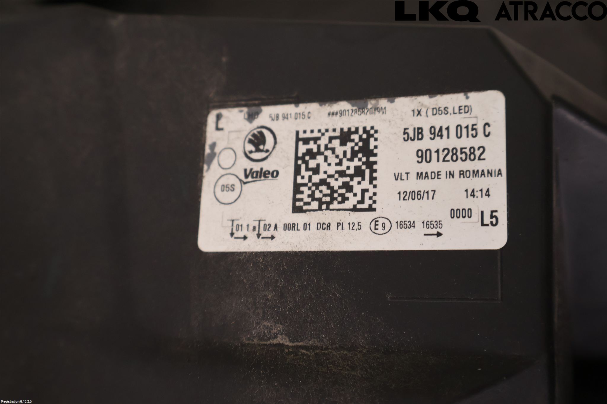 Skoda RAPID Frontlykt Venstre
