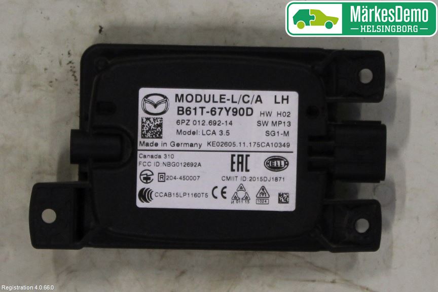 Mazda 3 III 14-19 Sensor Kollisjonsbeskyttelse