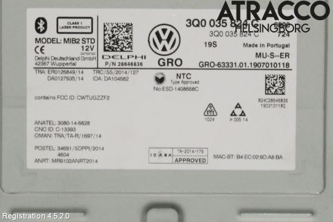 Volkswagen VW GOLF / E-GOLF VII 13-20 Stereo Radio Med Cd