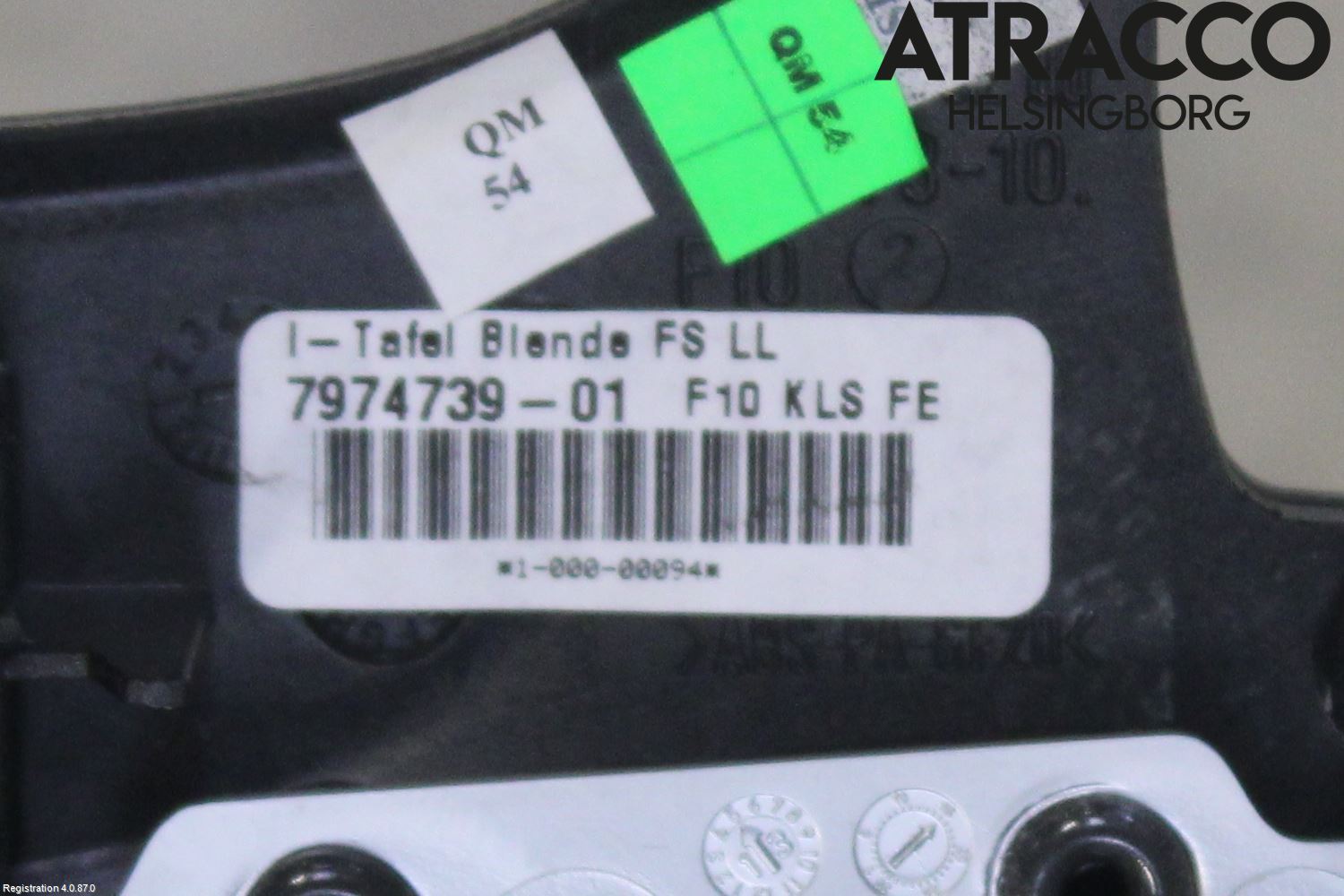 BMW 5 F10/F11/F18 09-17 Instrumentkonsoll Midt