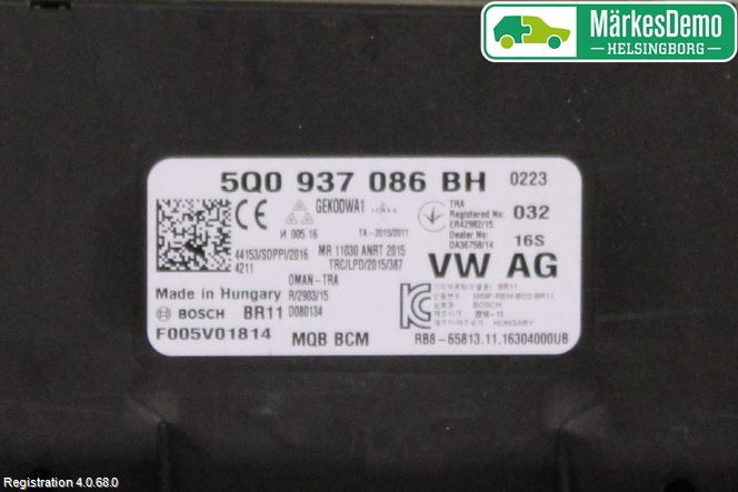 Volkswagen VW PASSAT 15-19 Styreenhet Klima