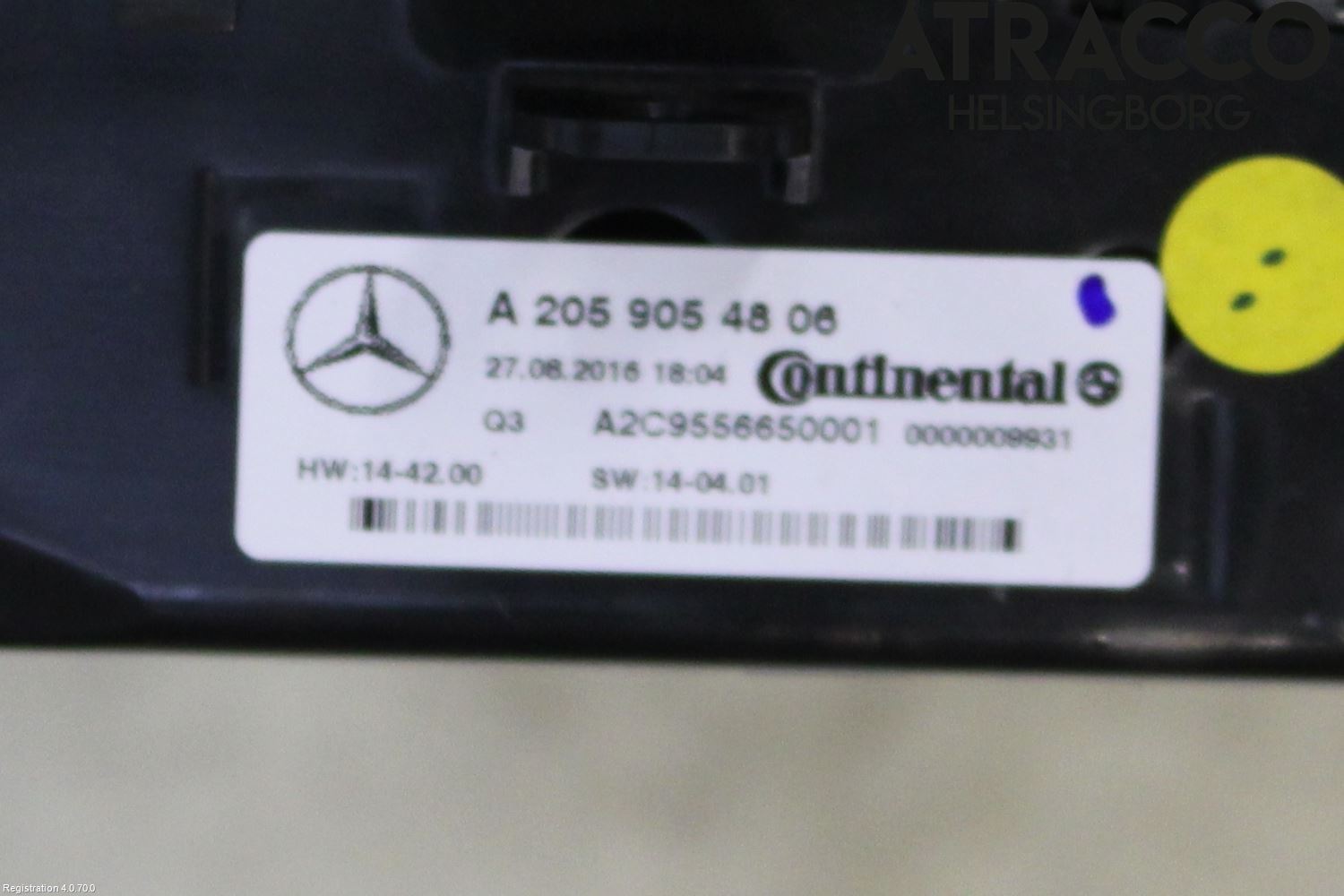 Mercedes-Benz MB GLC-KLASS (X253/C253) 15-22 Varme Ac Betjening-Display