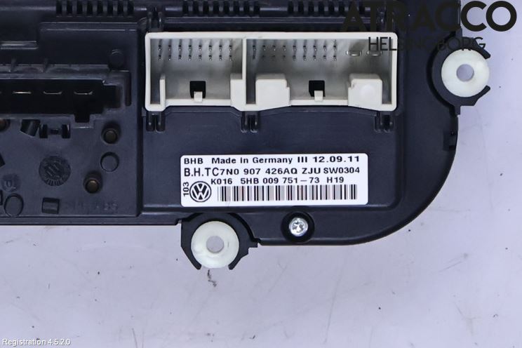 Volkswagen VW CADDY 11-15 Varme Ac Betjening-Display