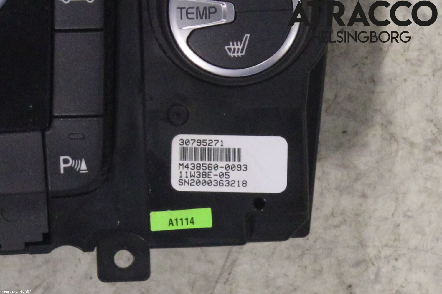 Volvo V60 11-13 Varme Ac Betjening-Display