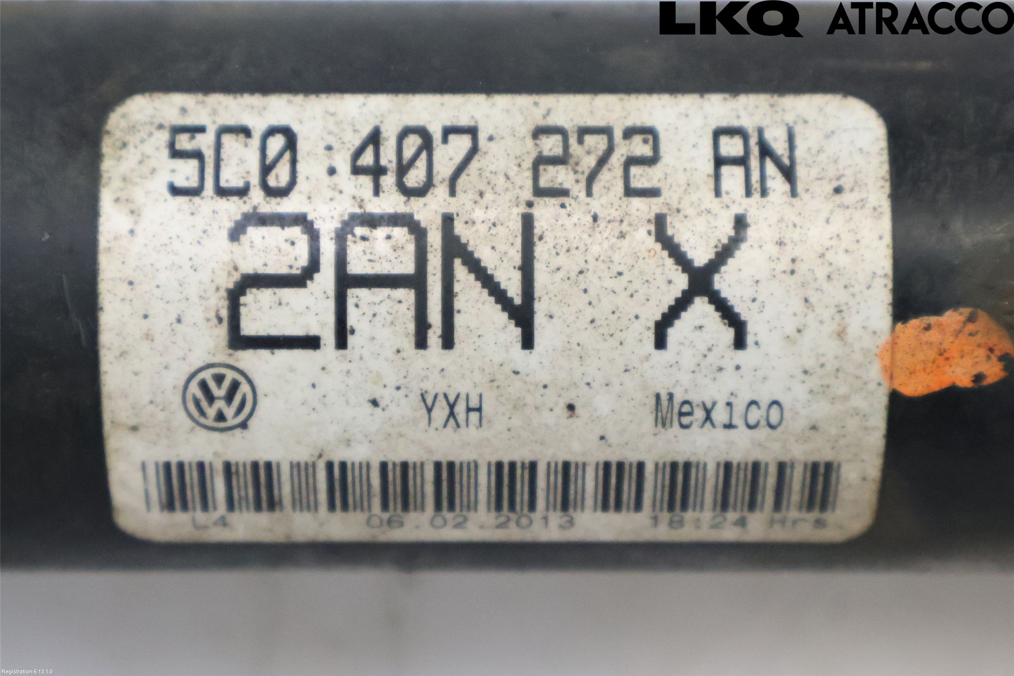 Volkswagen VW BEETLE 12- Drivaksel Foran Kompl Høyre