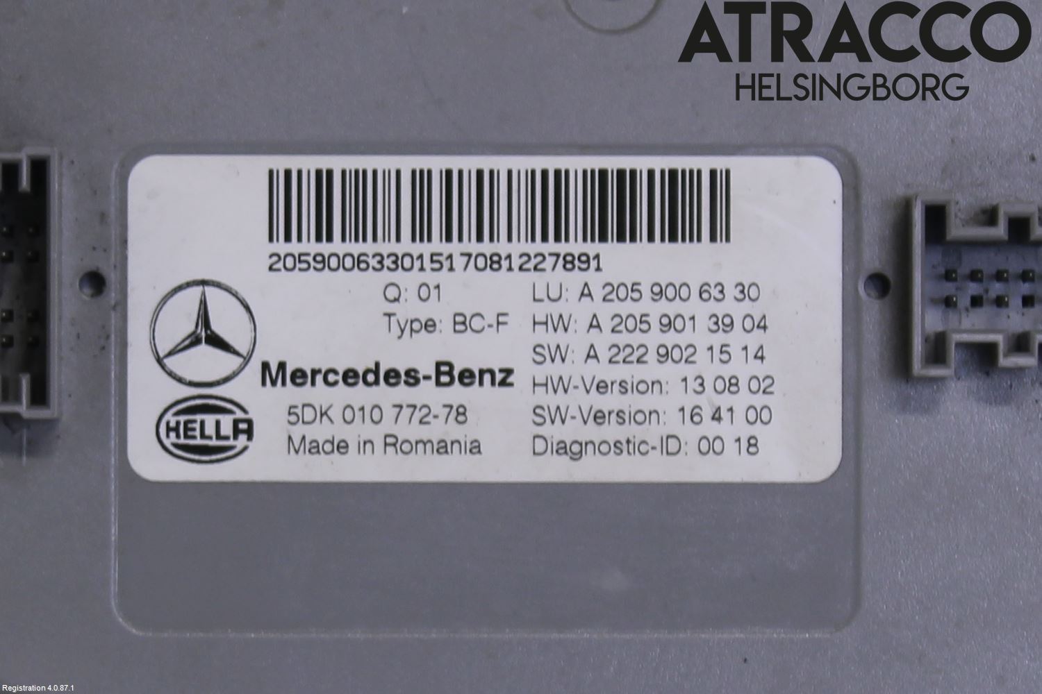 Mercedes-Benz MB C-KLASS (W205) 14-21 Styreenhet Øvrig