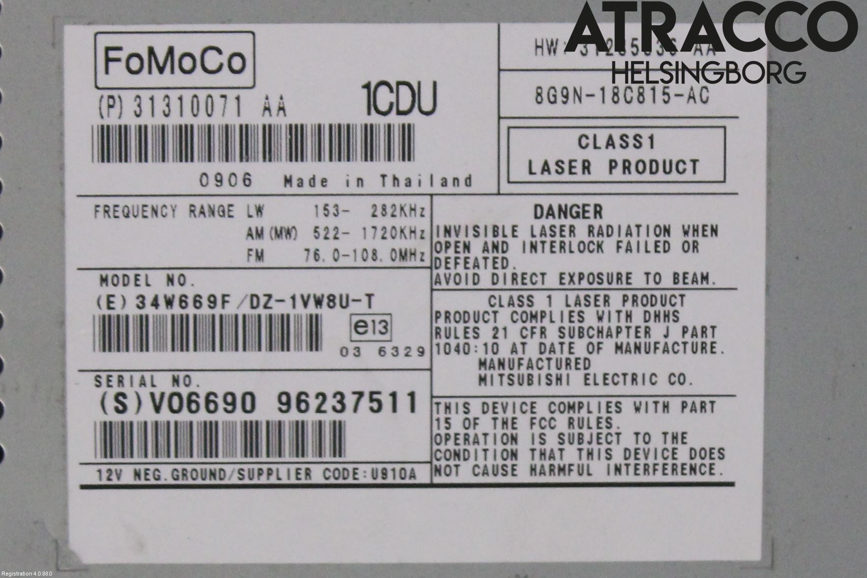 Volvo V70 08-13 Stereo Radio Med Cd