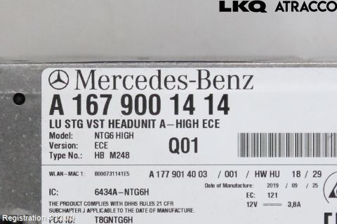 Mercedes-Benz MB A-KLASS (W176) 13-18 Stereo Radio