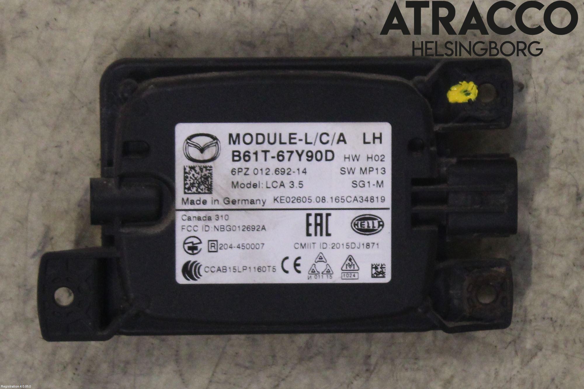 Mazda 3 III 14-19 Sensor Kollisjonsbeskyttelse