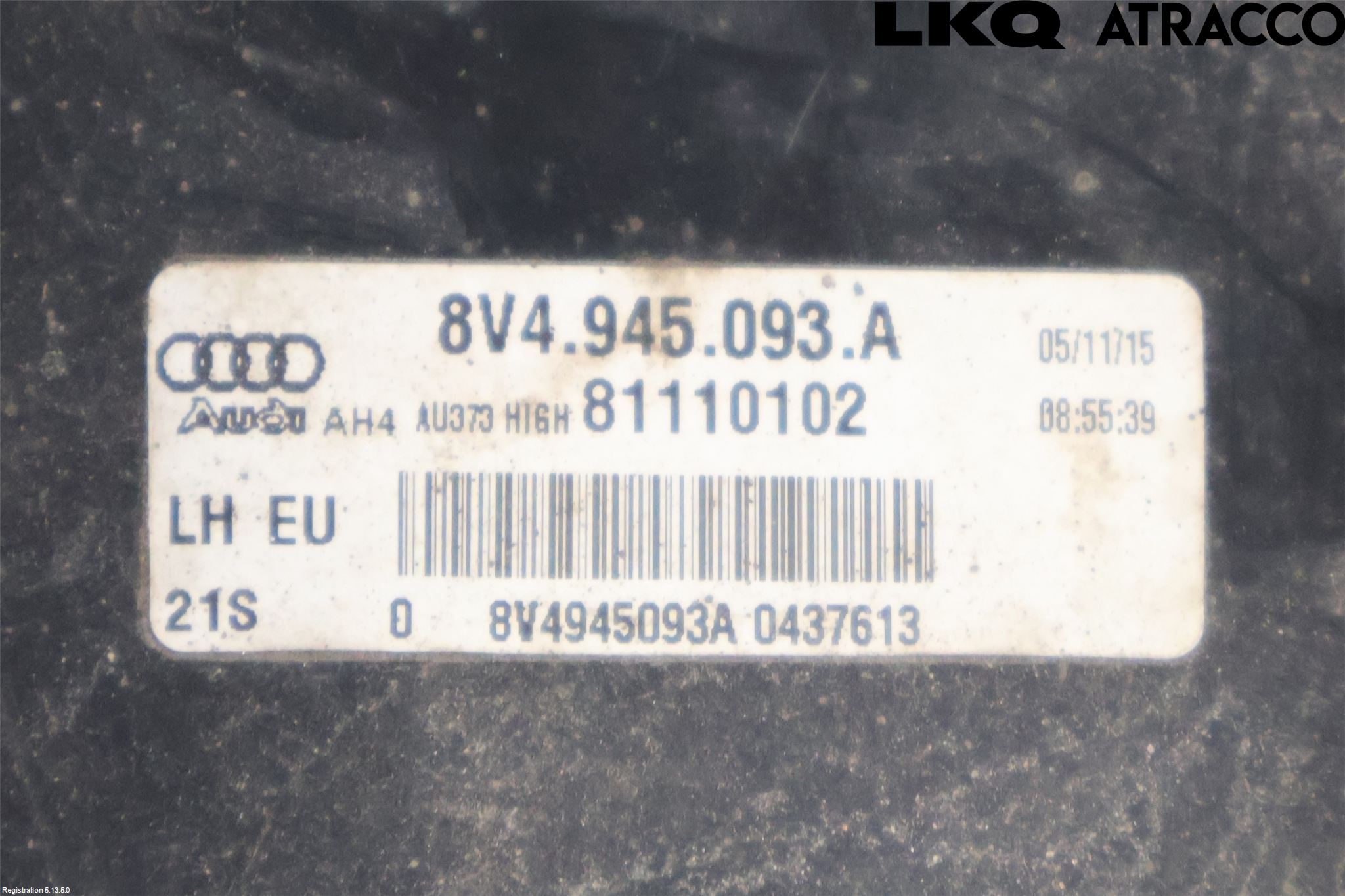 Audi A3/S3 8V 13-20 Baklykt Venstre  På Luke(Indre