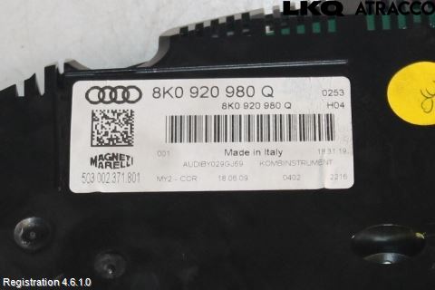 Audi A4/S4 08-11 Instr Kombinert