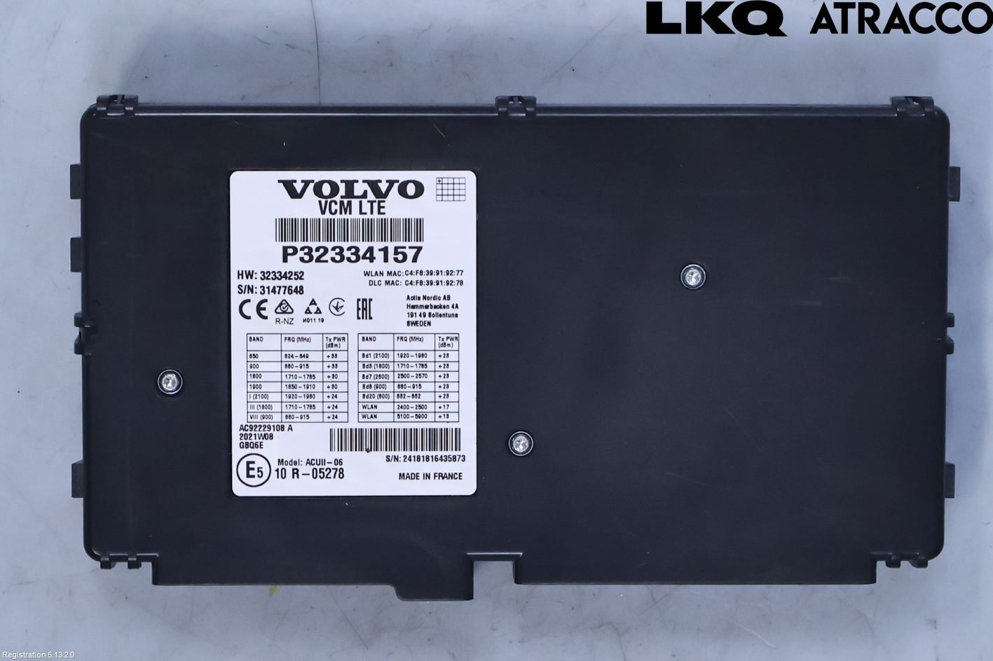Volvo V90 17->> Styreenhet Øvrig