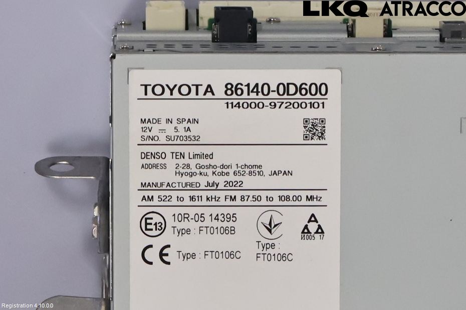 Toyota YARIS CROSS XP21 21- Stereo Radio Med Cd