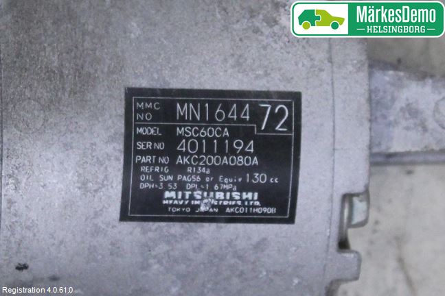 Mitsubishi COLT 09-13 Varme Ac Kompressor