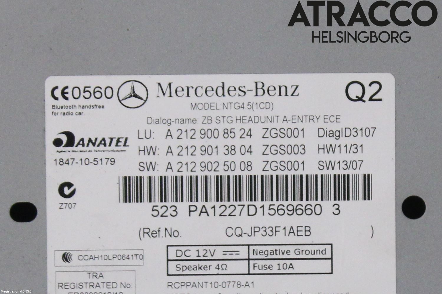 Mercedes-Benz MB E-KLASS (W212) 09-16 Stereo Radio Med Cd