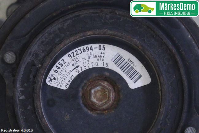 BMW X1 E84 10-15 Varme Ac Kompressor