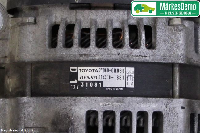 Toyota VERSO 09-18 Dynamo