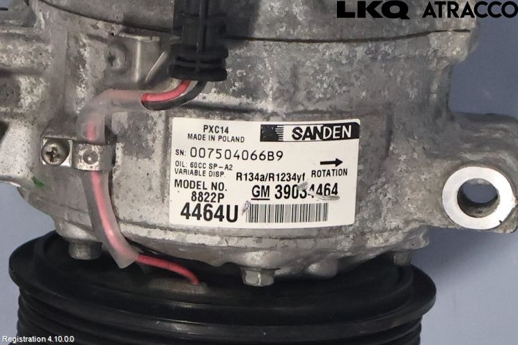Opel INSIGNIA 09-16 Varme Ac Kompressor