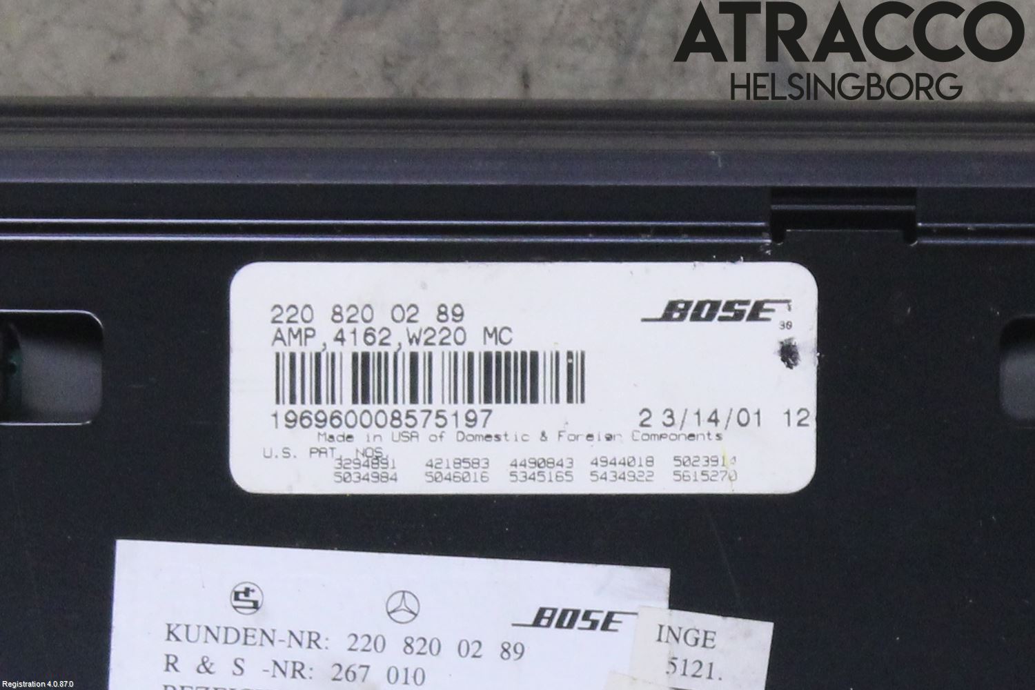 Mercedes-Benz MB S-KLASS (W220)  99-05 Stereo Forsterker