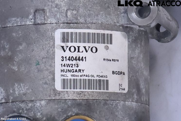 Volvo V40 12-19 Varme Ac Kompressor