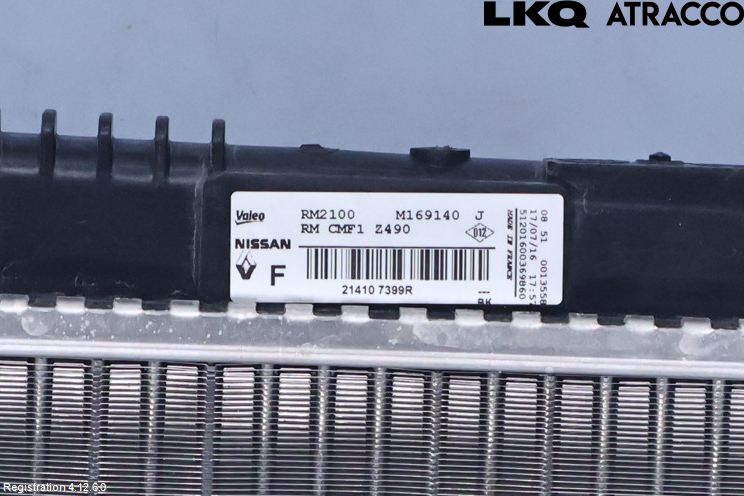 Nissan QASHQAI 14-17 Radiator Manuell