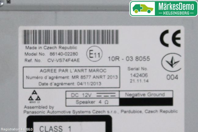 Toyota AURIS 13-19 Stereo Radio Med Cd
