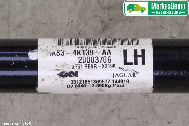 Landrover RANGE ROVER VELAR (L560) 17- Drivaksel Bak Kompl Venstre