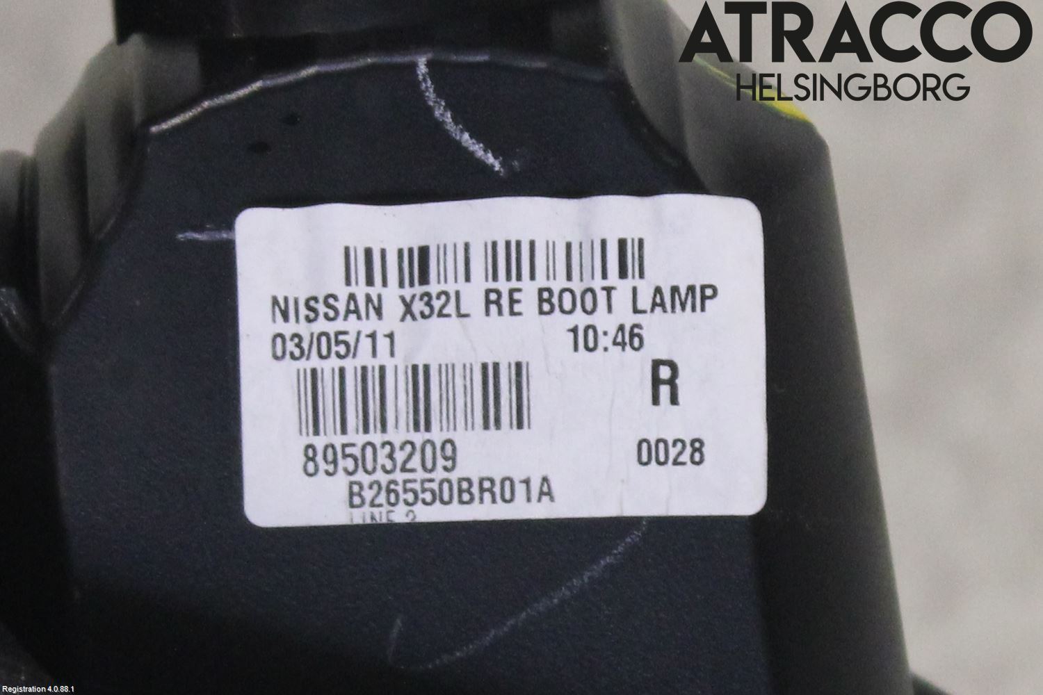 Nissan QASHQAI 10-14 Baklykt Høyre  På Luke(Indre)