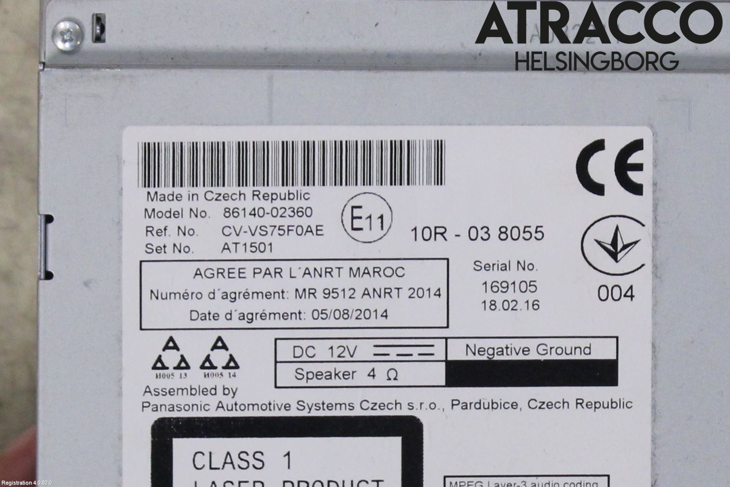 Toyota AURIS 13-19 Stereo Radio Med Cd