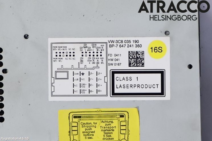 Volkswagen VW PASSAT 11-14 Stereo Radio Med Cd