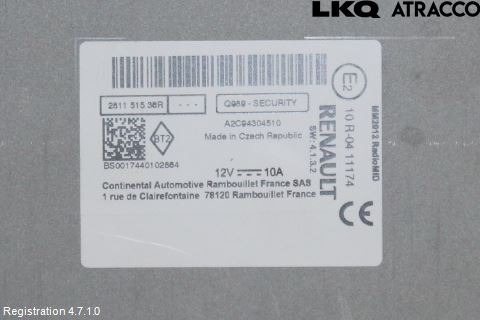 Renault CAPTUR 13-19 Stereo Radio
