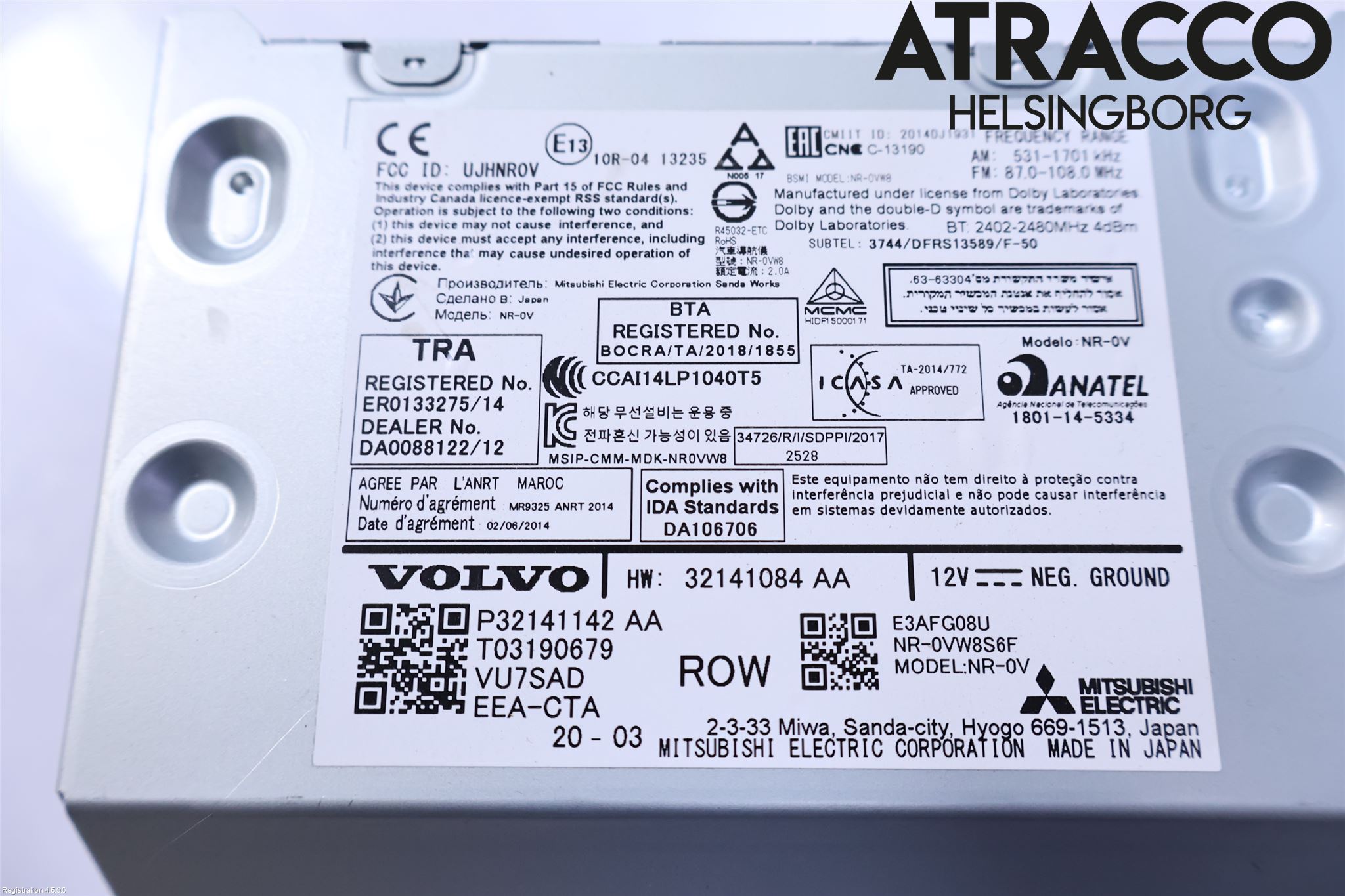 Volvo V60 19- Stereo Radio