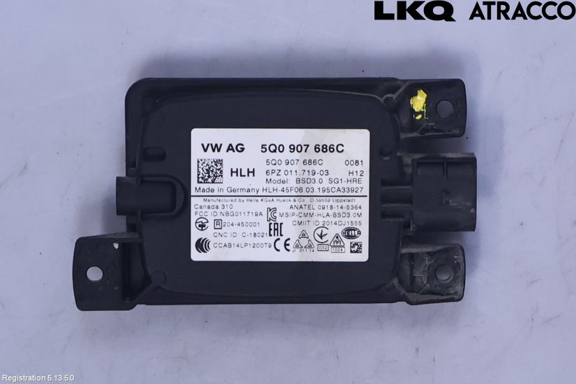 Volkswagen VW GOLF / E-GOLF VII 13-20 Sensor Kollisjonsbeskyttelse