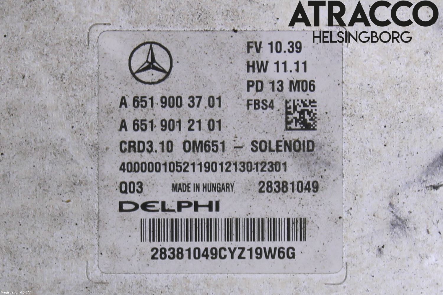 Mercedes-Benz MB E-KLASS (W212) 09-16 Styreenhet Dieselpumpe