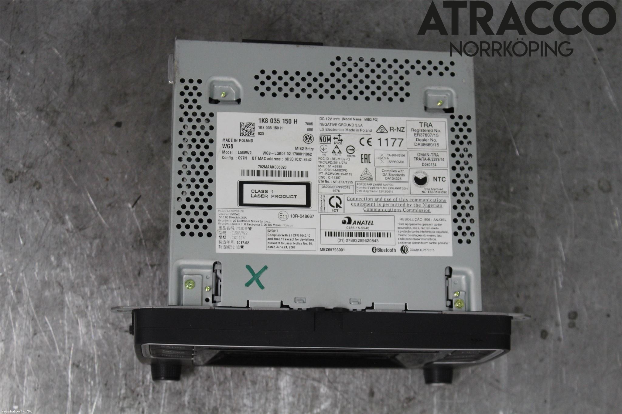 Volkswagen VW CADDY 16-20 Stereo Radio Med Cd