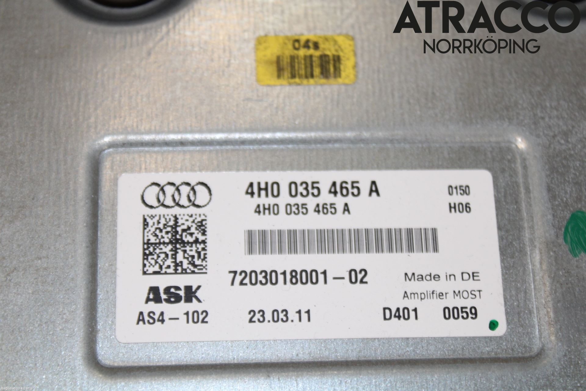 Audi A8/S8 4H 10-17 Stereo Forsterker