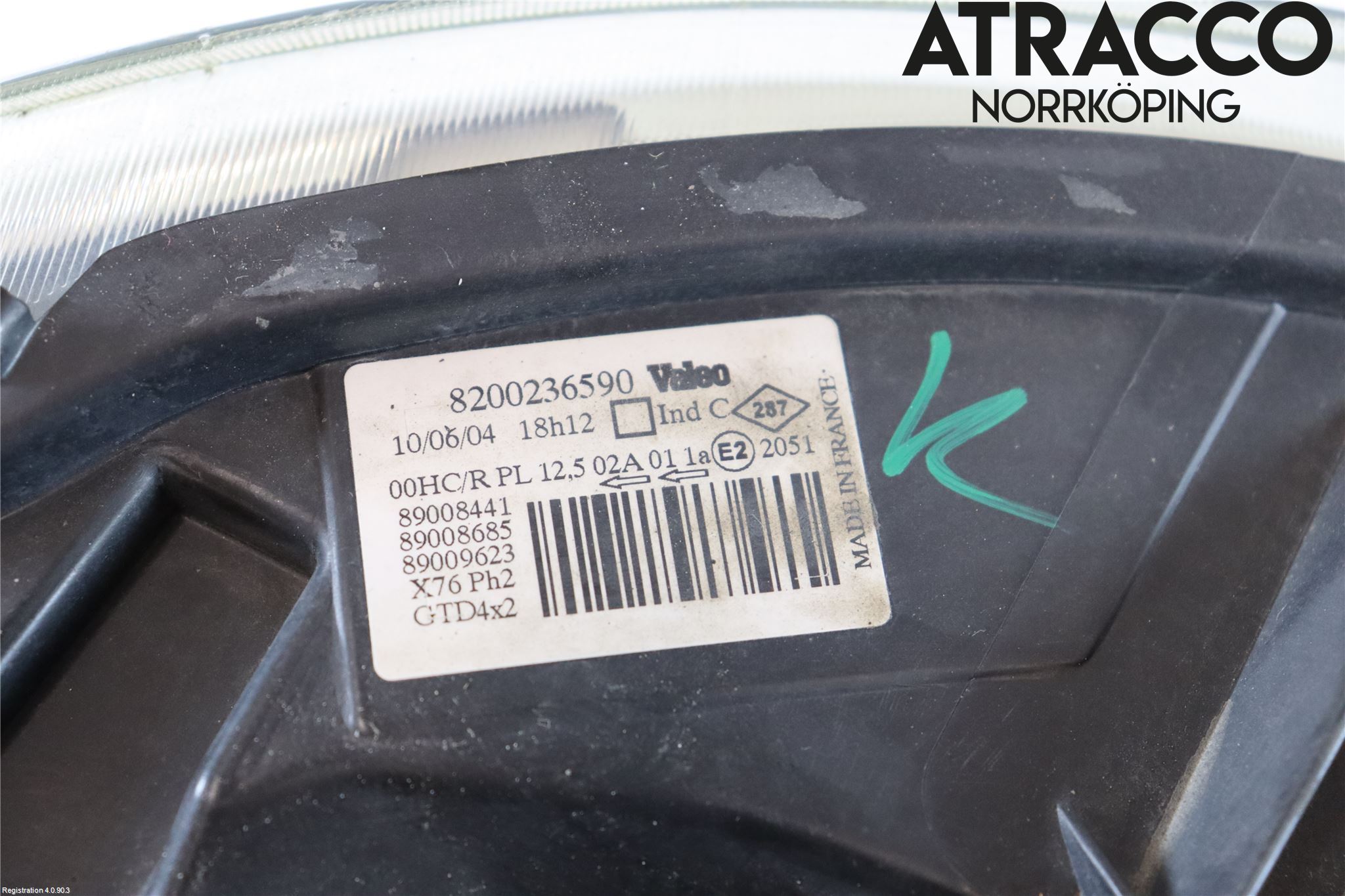 Nissan KUBISTAR Frontlykt Venstre