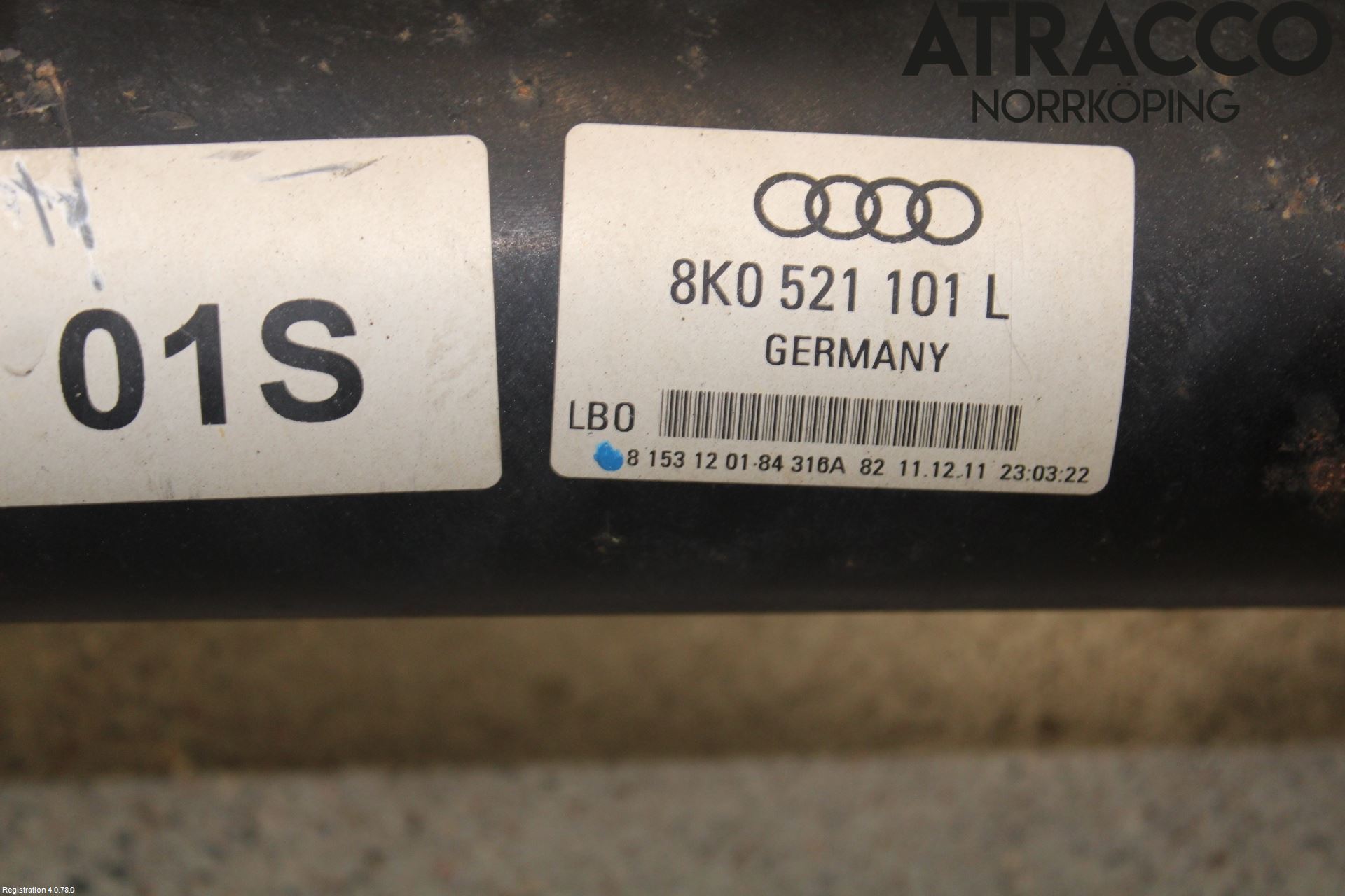 Audi A5 07-16 Mellomaksel Kompl