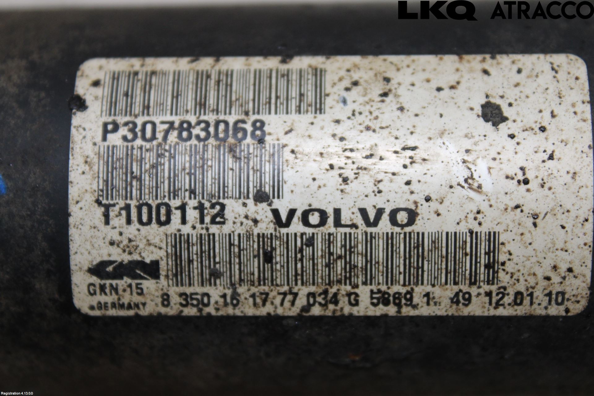 Volvo XC60 09-13 Drivaksel Foran Kompl Venstre