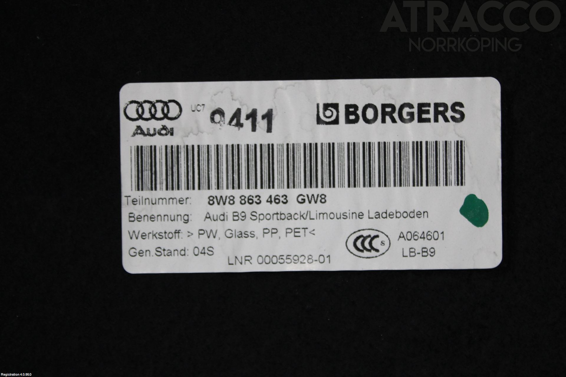 Audi A5 17- Innr Bagasjeromkledsel