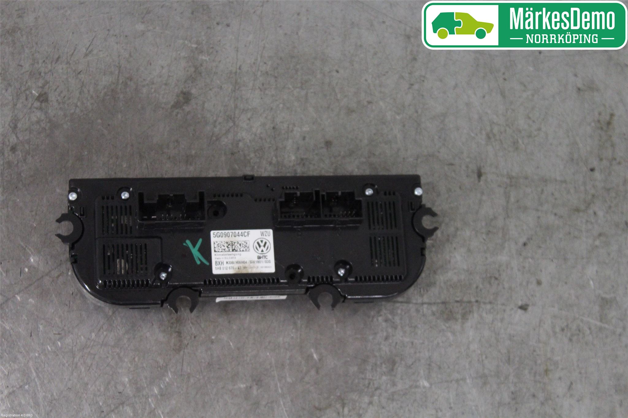 Volkswagen VW GOLF / E-GOLF VII 13-20 Varmeapparat Panel(Regulering)